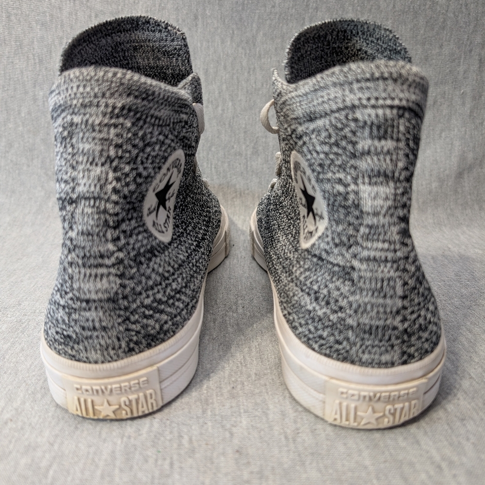 Converse Chuck Taylor Fly Knit High Top Sneakers M 8.5 W 10.5 Gray Brown - Picture 7 of 14